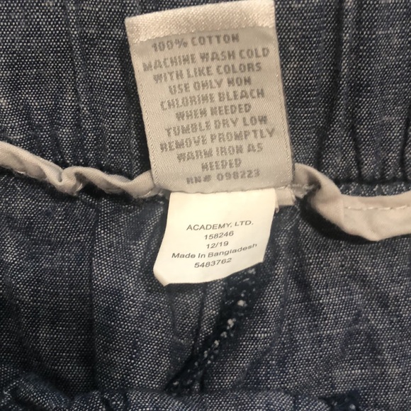 BCG ELASTIC WAIST NAVY 4’ SHORTS WITH POCKETS - Picture 4 of 6